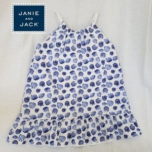 Janie and Jack Girl's Blue Seashell Dress 2T